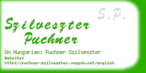 szilveszter puchner business card
